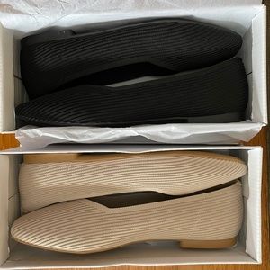 Arromic Square Toe Ballet Flats. Brand New, Never Worn Set of 2